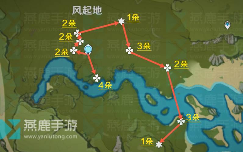 原神风车菊分布图 原神风车菊采集位置一览